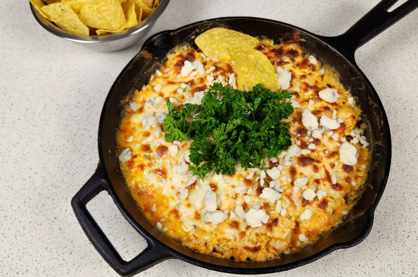 High Protein Buffalo Chicken Dip