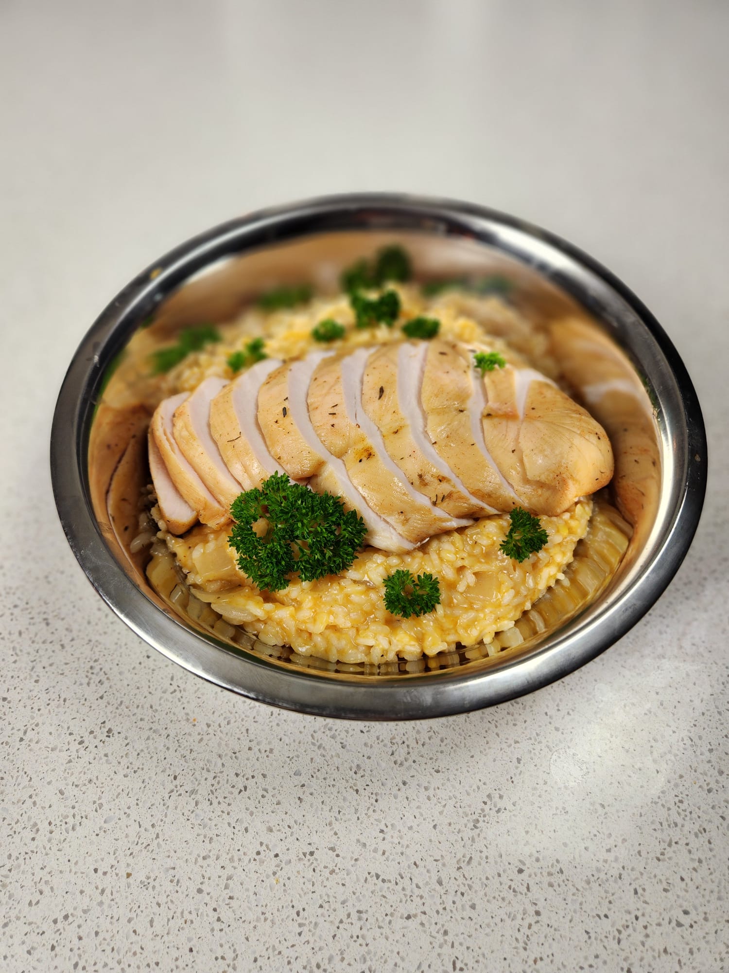 buffalo chicken risotto