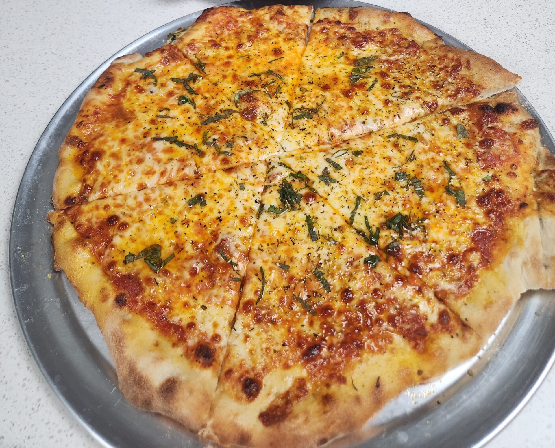 Sourdough Pizza Dough, cooked cheese pizza